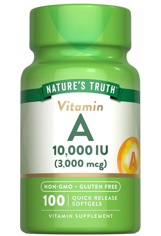 Vitamin A 10,000 IU (3,000 mcg) - 100 Quick Release Softgels